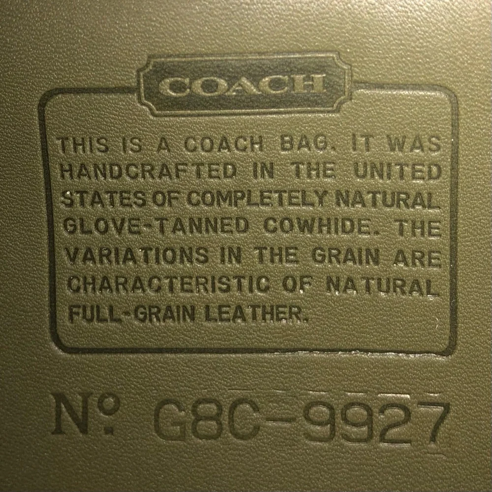 Vintage COACH WILLIS Loden Green Top Handle Turn Lock Bag 9927 COA NWT